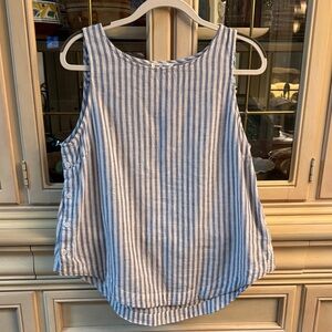 beachlunchlounge Striped Tank Top in Blue and White